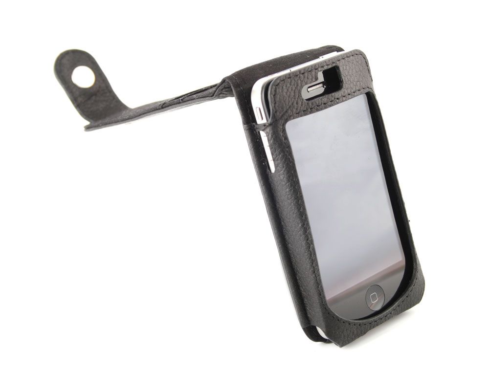 Leder  Schutzhülle für Apple iPhone 4/4s, mit Gürtel Clip