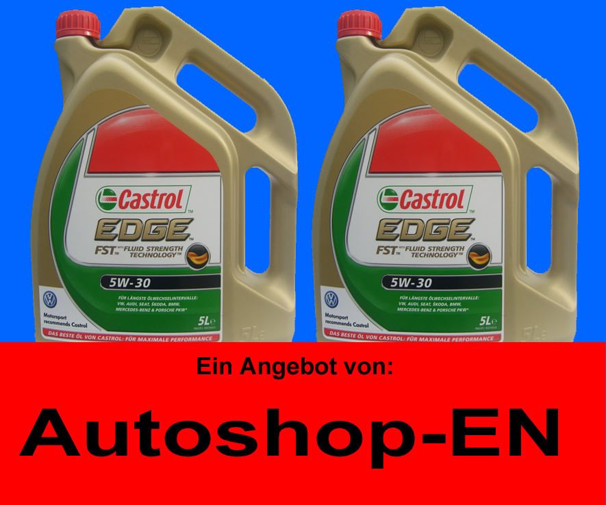 Castrol EDGE FST 5W 30 2X5L=10Liter 5W30 VW 504 00 + 507 00 NEU MB