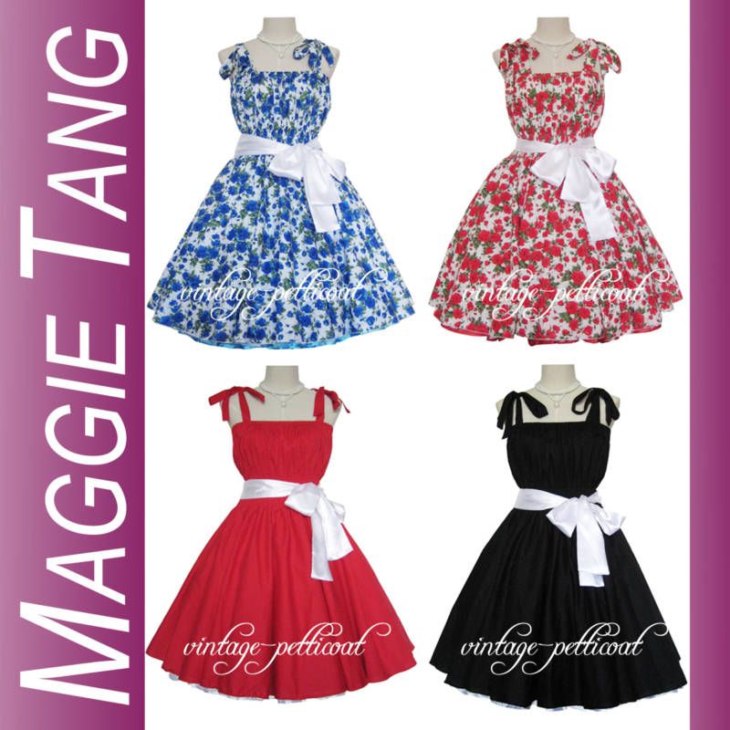 50er 60er Jahre Tanz Kleid zum Petticoat Rockabilly 506