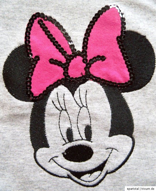 NEU Disney Minnie Mouse Sweatshirt Pullover Pulli Stretch grau Gr. 80