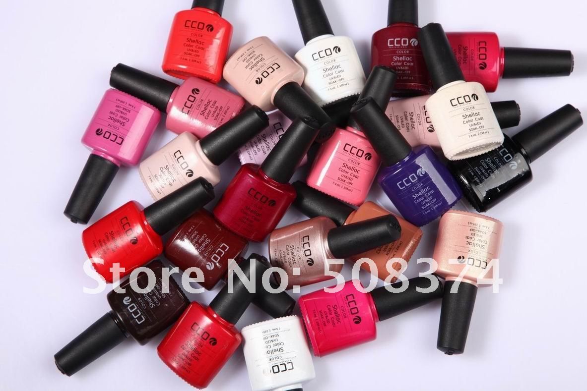 CCO Shellac UV Nagellack CND 24 Farben Set + Base +Top Coat