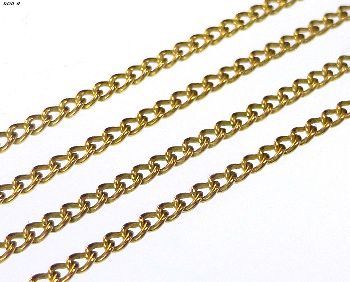 Flachpanzerkette Collier Halskette Kette Gelbgold 42 cm   509 8