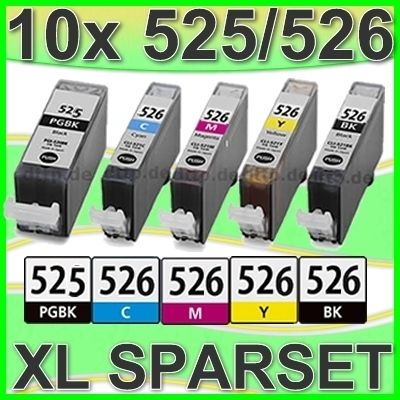 10 DRUCKER PATRONEN CANON PIXMA IP4850 IP4950 IX6550 MG5150 MG5250