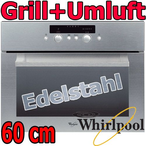 WHIRLPOOL by BAUKNECHT AMW 528 IX EDELSTAHL EINBAU MIKROWELLE GRILL