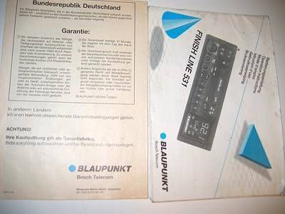 Betriebsanleitung Auto RADIO Blaupunkt FINISH LINE 531