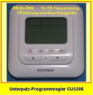 UP Programmregler CU520S, Thermostat Fußbodenheizung