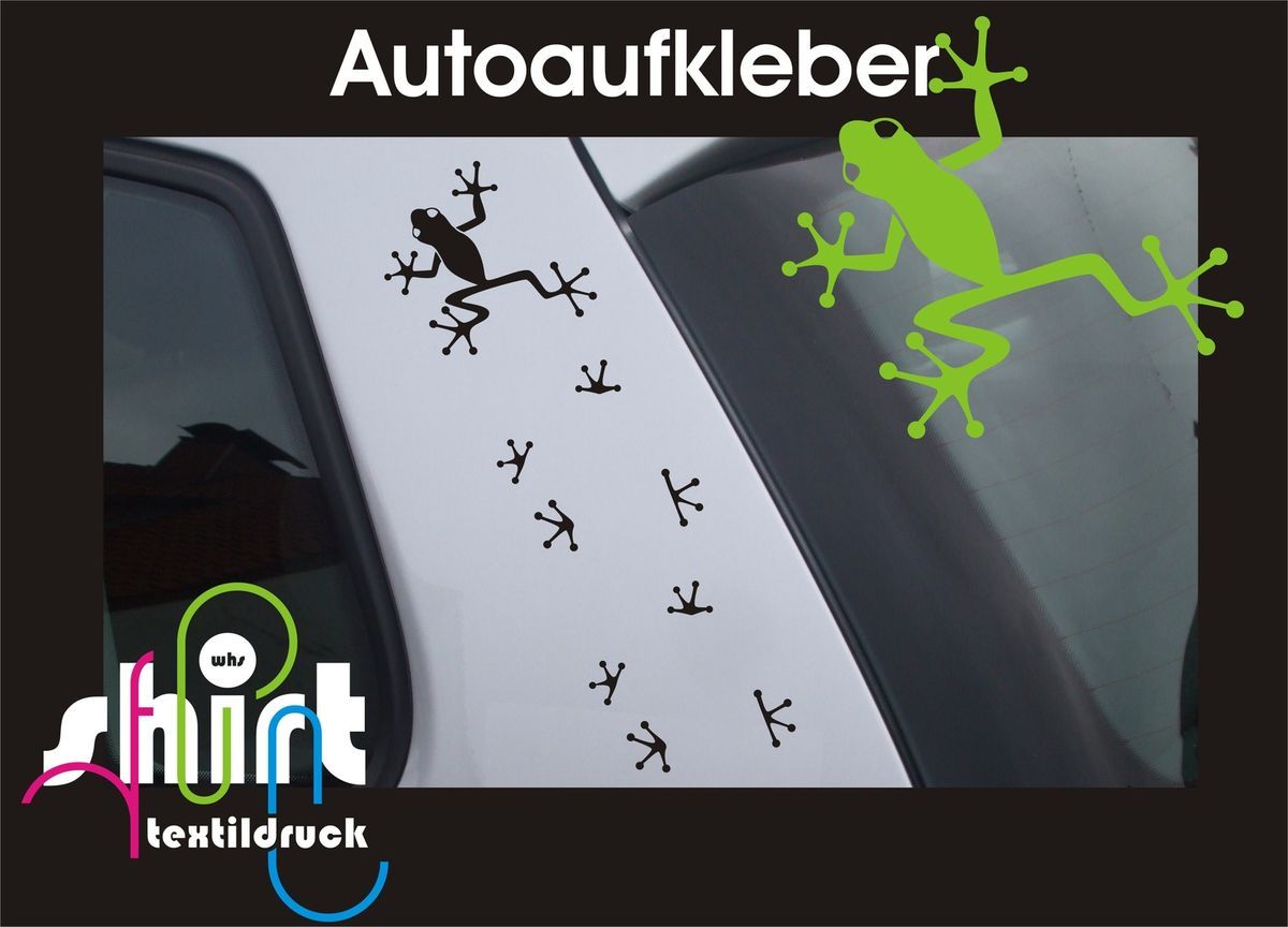 535 Frosch Fussabdruck Frog Autoaufkleber Aufkleber Laptop