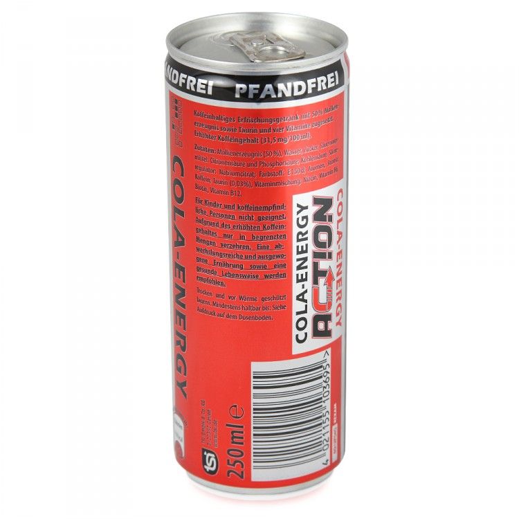 95 EUR/l) Action Cola Energy Drink 24x250 ml