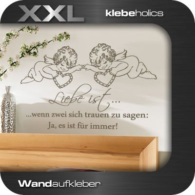 A571  Liebe istfür immer  Wandtattoo Schlafzimmer