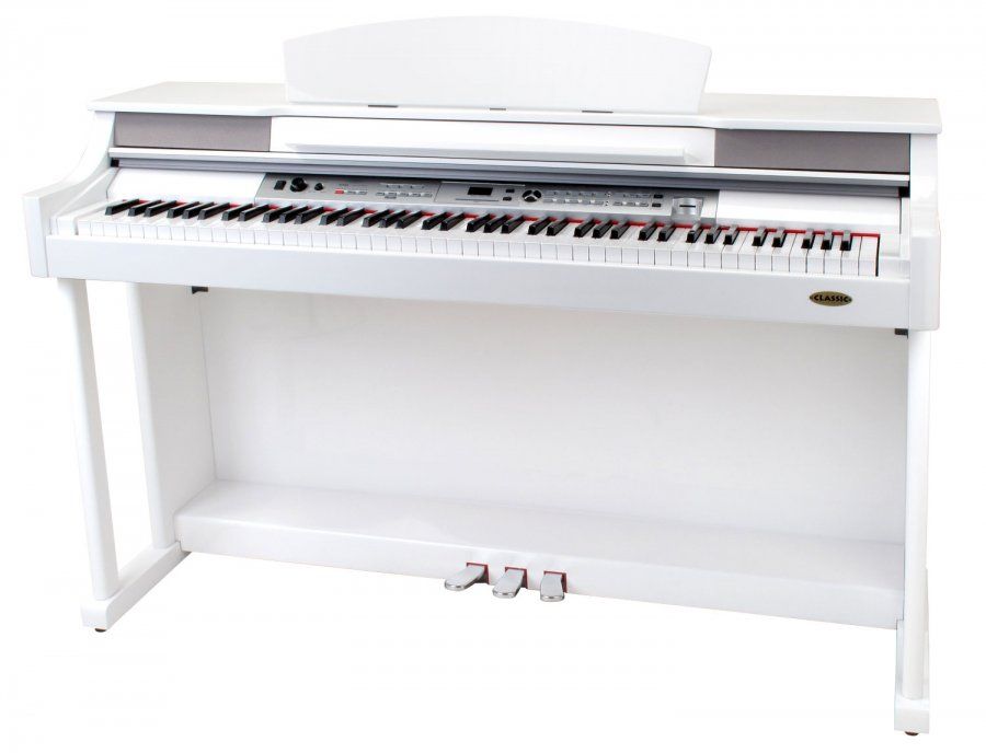 DP 60 Weiß Hochglanz E Piano Digitalpiano Klavier NEU Klavierlack