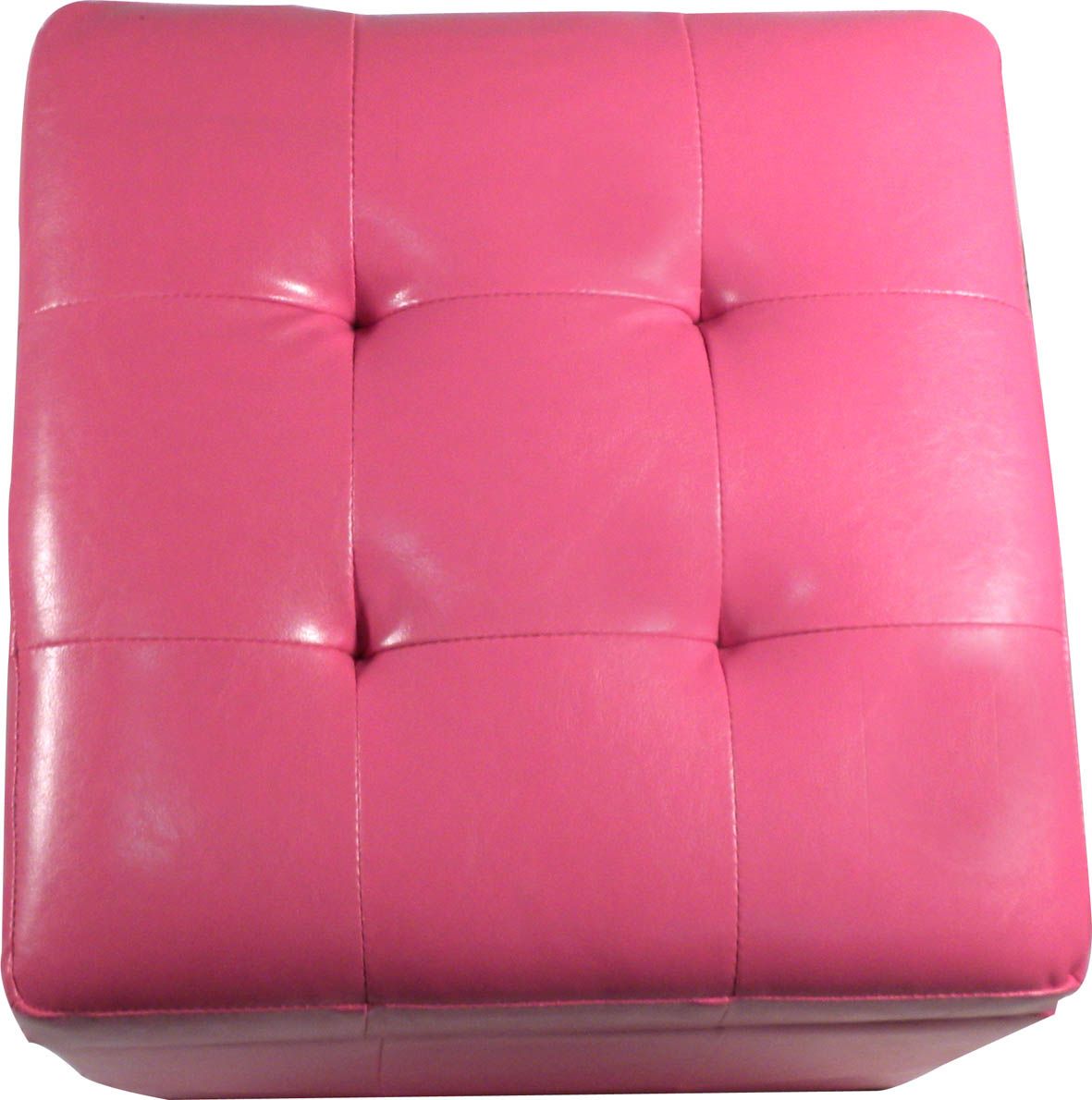 POUFF POUF CONTENITORE ECOPELLE TRAPUNTATO 40X40 VARI COLORI