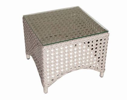 Diamond Garden Beistelltisch DUBLIN Kaffeetisch Tisch 50x50 Polyrattan