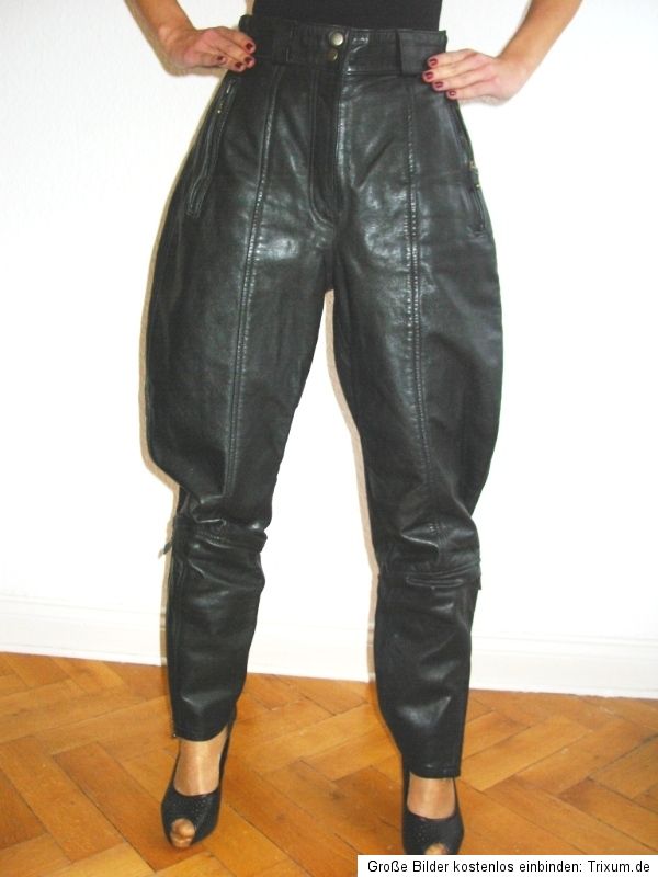 Lederhose Breeches Lederbreeches Reithose schwarz Gr.42