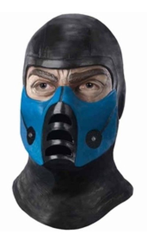 MORTAL KOMBAT SUB ZERO OVERHEAD LATEX ADULT MASK LICENSED 68464