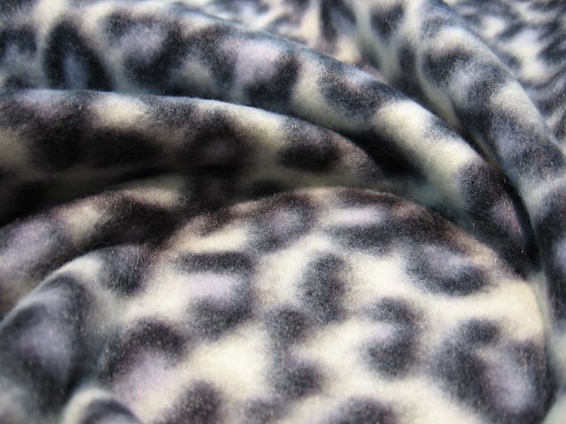 Kinderstoff Polar Fleece Schnee Leopard Sehr Weich 632
