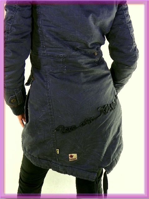 KHUJO NEU Damen Wintermantel ELECTRA Gr. L 40 Navy Parka Jacke Mantel