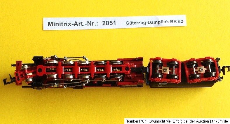 Minitrix N 2051 Güterzug Dampflok BR 52 1234