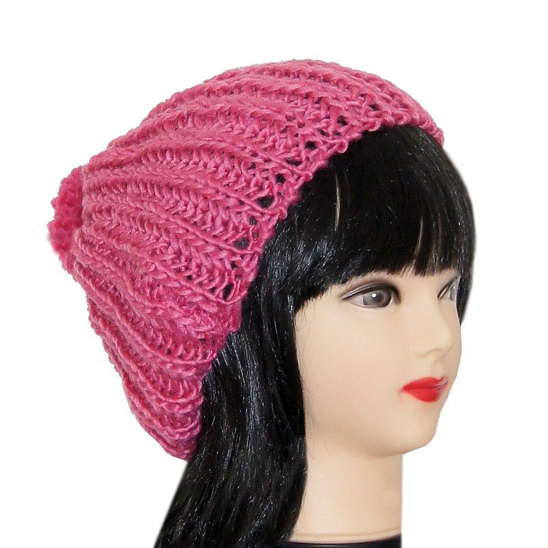 Neu Strick Mütze Damen Winter Mütze Beanie Zopfmuster Bommel Mütze