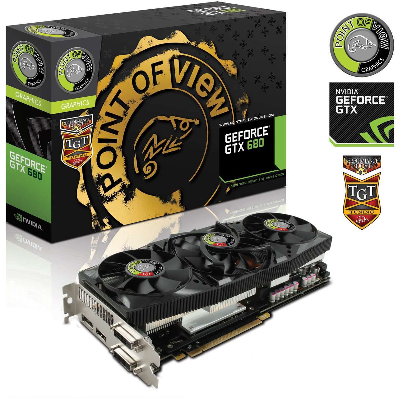 2048MB TGT GeForce GTX 680 Performance Boost Aktiv PCIe 3 0 x16 Retail