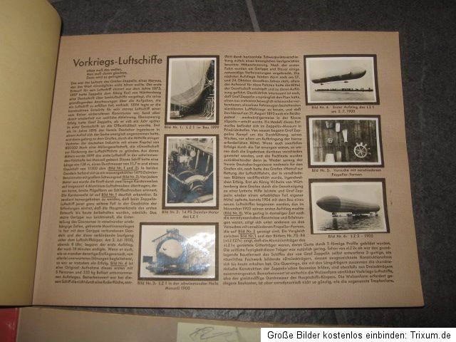 Bücher, Sammelbilderalbum Zeppelin Weltfahrten 1 + 2