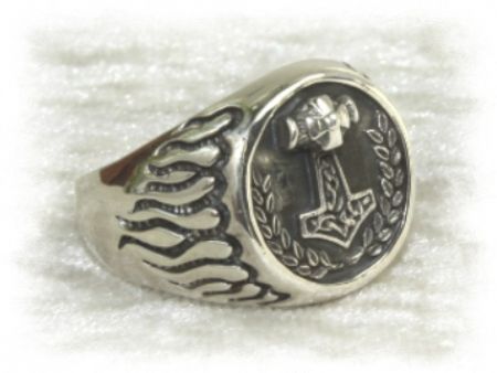 Thorshammer Mjölnir Thor Odin Ring 925 Silber große Größen   1680