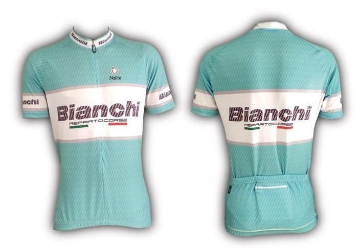 Bianchi Trikot Team Carbon celeste Größe XL