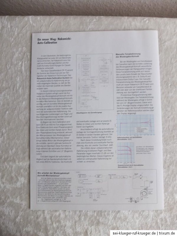 Nakamichi CR 7E / CR 5E Broschüre Brochure Info Heft TOP