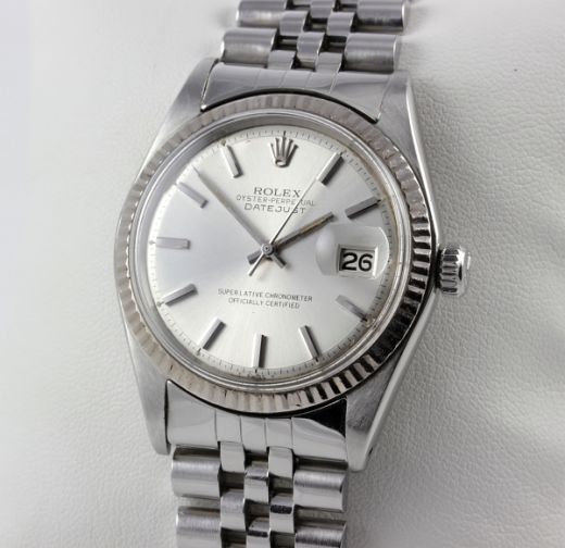 Die Rolex Oyster Perpetual Datejust, die Sie hier bewundern können