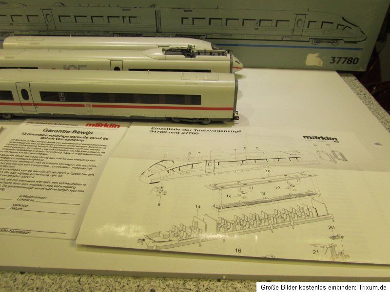 Märklin 37780 ICE 3, DB AG, 3 teilige Garnitur, in der OVP, mit