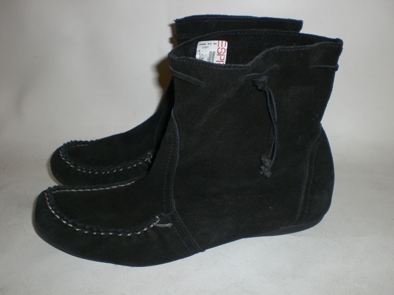 Esprit Slouch Stiefel Mokassin Frühling Leder 41 Boho