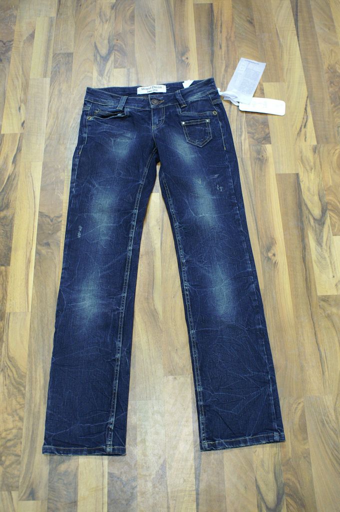 MOGUL DAMEN JEANS CYAN STRETCH DENIM GR 28 NEU