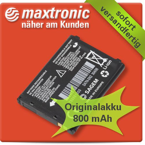 Original Handy Akku SA7A SN2 für Sagem my401x Li Ion 3,7V 800mAh