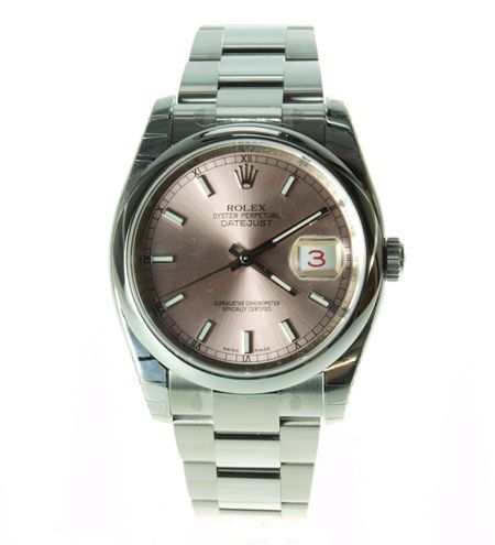 RECHNUNGS KAUF ROLEX 116200 DATEJUST ROSA ZIFFERNBLATT  NEU