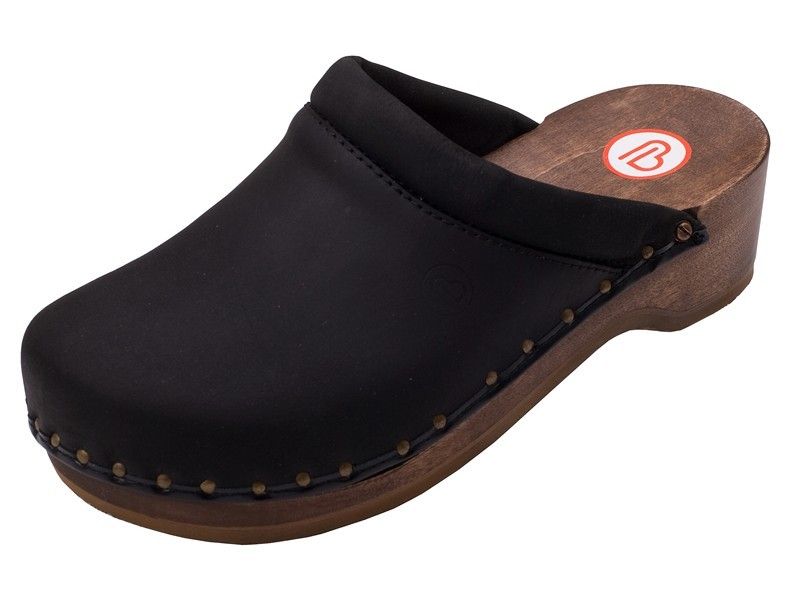 NEU Berkemann Soft Toeffler CLOGS Herrenschuhe Schwarz