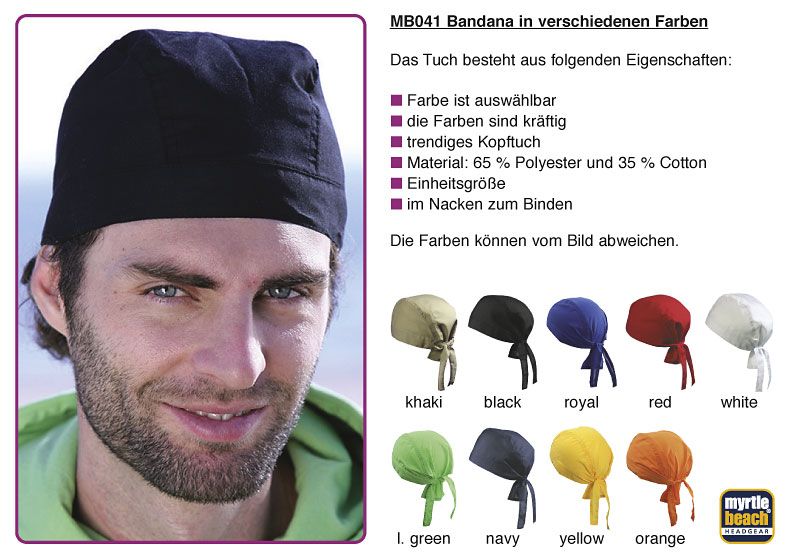 Bandana Hat Kopftuch Piratentuch Cap Bikertuch Tuch Mütze Stirnband