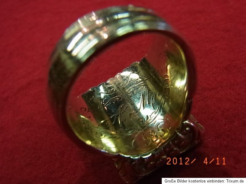 Kardinalsring Adelsring Siegelring Gold Schmiedekunst original18. Jh