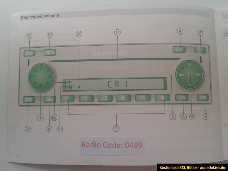 Skoda Symphony CD Radio top zustand