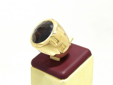 JETTE JOOP RING AUS 750er GOLD MIT RAUCHQUARZ 20,7g