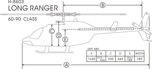 Long Ranger    FUNKEY SCALE FUSELAGE for 700 Size