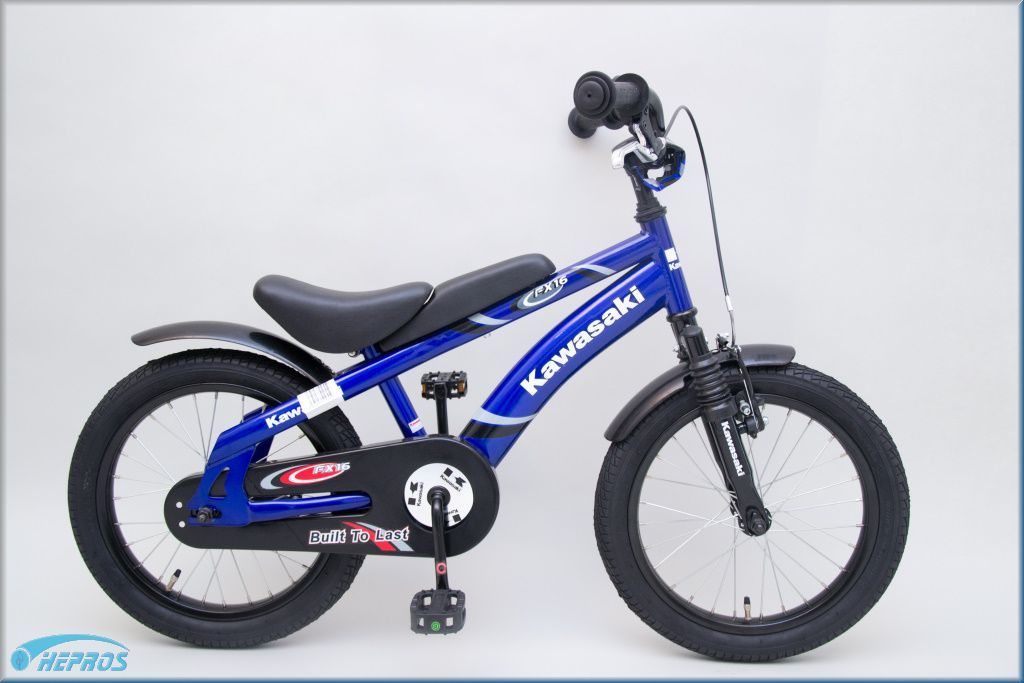 KAWASAKI FX16 Fahrrad Kinderfahrrad 16Zoll mit Helm bl.