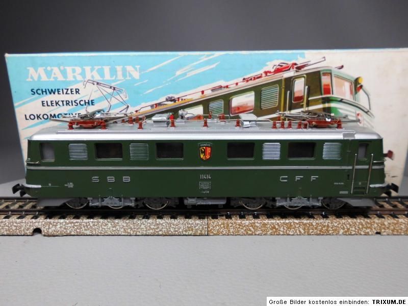 Märklin H0 3050 Schweizer E Lok SBB Ae6/6 11414 OVP Lok Gußgehäuse