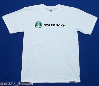 NEW STARBUCKS COFFEE BARISTA NEW SIREN MERMAID LOGO WHITE BODY TSHIRT