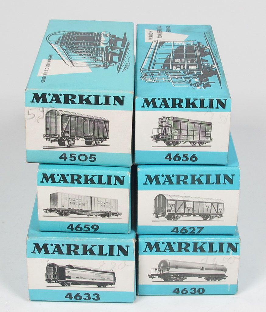 MÄRKLIN  4630,4633 etcGüterwagen Leerkartons / 6 S 778