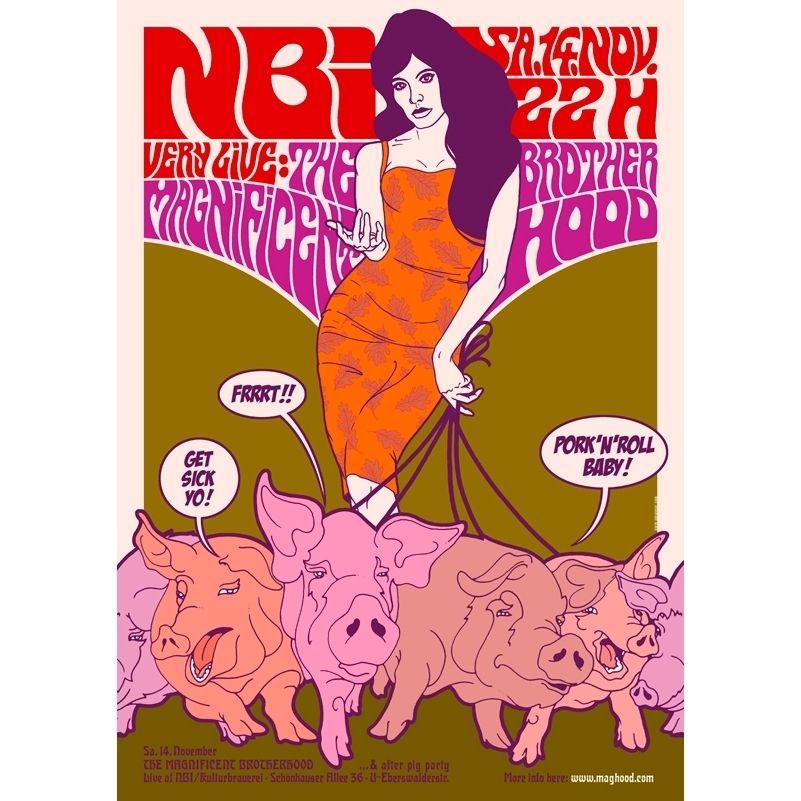 Magnificent Brotherhood Alter Pig Party (Poster) KIRYK DREWINSKI