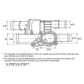 BEHR 1.772.01 KENNFELDTHERMOSTAT THERMOSTAT SKODA