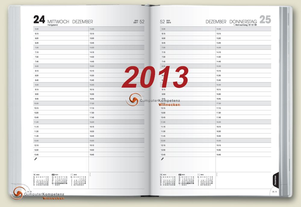 Brunnen Buchkalender 2013 1Tag=1Seite A4 10 78711 Tischkalender