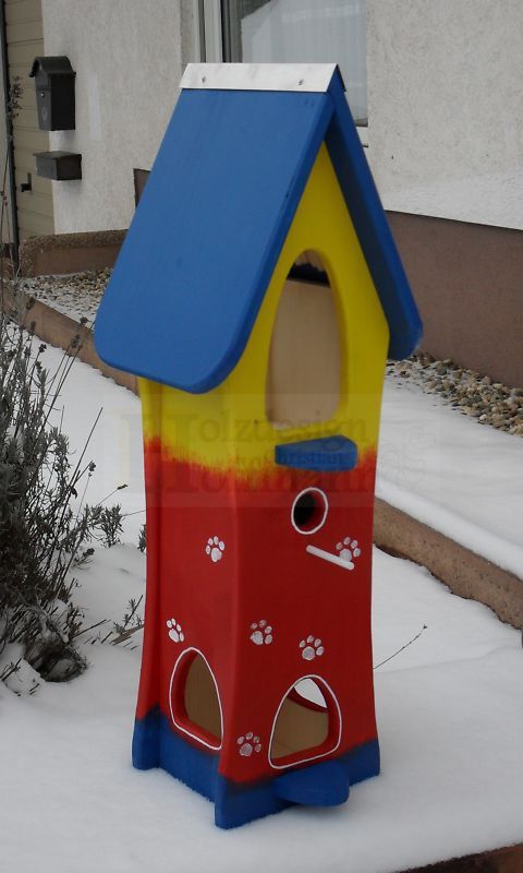 Vogelhaus Nistkasten Handarbeit Garten bunt bemalt