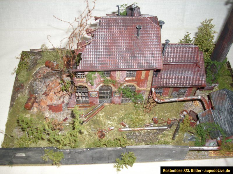 Romantik Diorama AlteBrauereiruine H0 187   Handarbeitsmodell