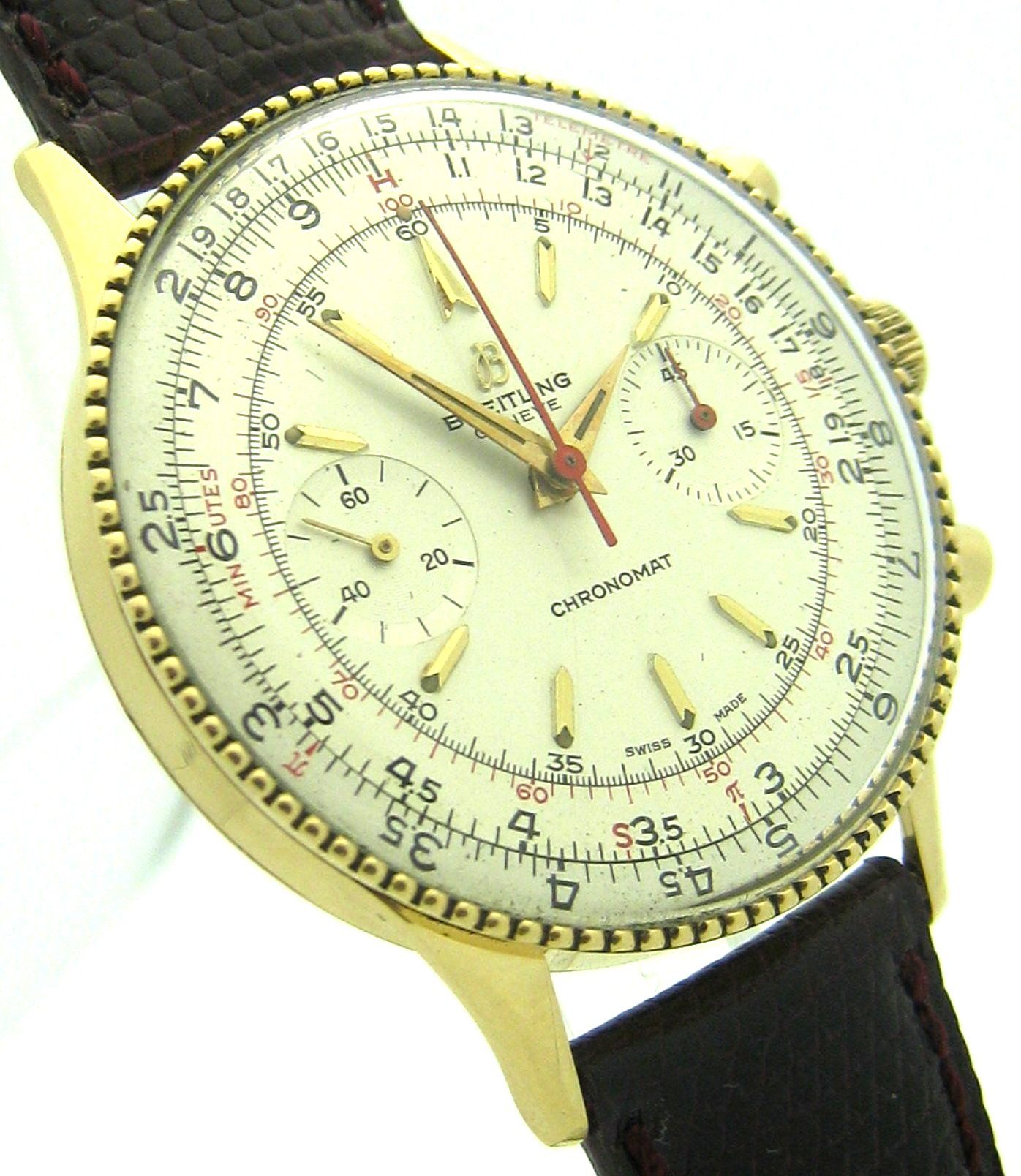 BREITLING 808 CHRONOMSKORNLÜNETTE 18 KT GELBGOLD