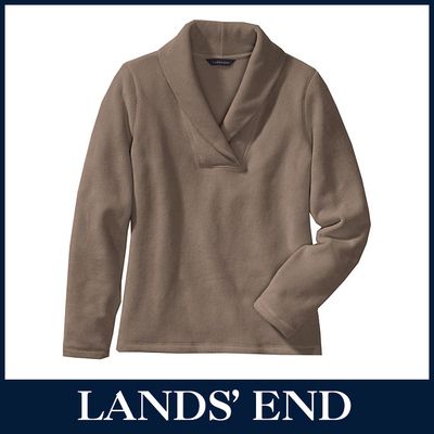 LANDS END Damen Cardigan, Pullover oder Troyer Fleece